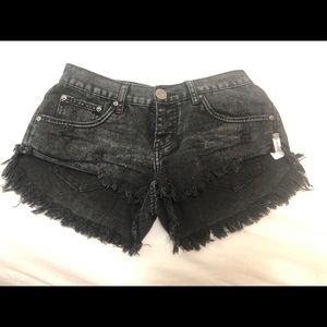 One Teaspoon - Black Jean Shorts - 24 - No Tag